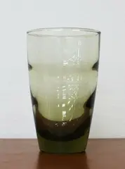 Whiterfriars optic vase, of tapering cylindrical form.