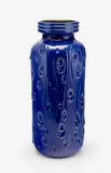 with geometric decoration & cobalt blue glaze. by West German 1960s Scheurich floor vase, offered Oct 2012