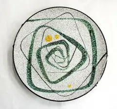 Ruscha wall plaque, with modernist abstract design.