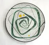 Ruscha wall plaque, with modernist abstract design.