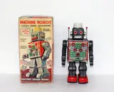 Vintage Japanese machine robot, with visible gear mechanism