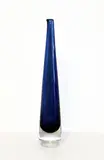 Timo Sarpaneva for Ittala, 1950’s tapering conical blue glass vase