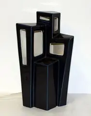 with blue glaze by 1980’s architectural lamp, sold Oct 2012