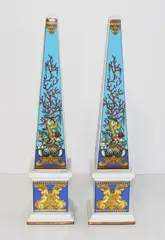 Versace for Rosenthal, Pair of decorative obelisks