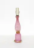 Barovier and Toso, 1960’s glass pink and white lamp base