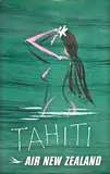 1960s Travel Poster, Tahiti Air New Zealand
