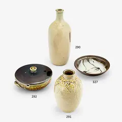 Early stoneware vase by Len Castle, sold Oct 2012