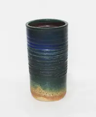 Stoneware cylindrical vase by Len Castle, sold Oct 2012