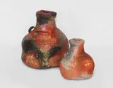 Chester Nealie, Two Anagama fired stoneware vases