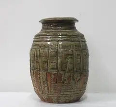 Stoneware vase by Peter Stichbury, sold May 2012