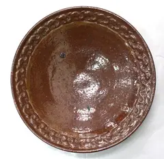 Large stoneware dish by Barry Brickell, sold May 2012