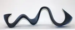 Christine Cathie, Ribbon, steel blue, cast glass, signed and dated 2010.