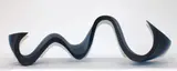 Christine Cathie, Ribbon, steel blue, cast glass, signed and dated 2010.