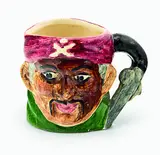 Sherwood Pottery, Hand painted Pirate Toby jug.