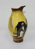 Sherwood Pottery, unique 1950's hand painted Desert Scene water jug