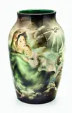 Cameron Brown, unique hand-thrown vase hand painted by Cam Brown and Sonia Posterpil