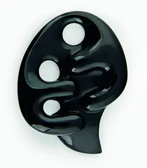Carved pounamu modernist figural form pendant. by Theodorus Johannes Schoon, sold May 2012