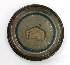 Stoneware plate by Denis O'Connor, sold May 2012