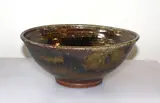 Paul Meltzer and Anna Gandy, Stoneware salt-glazed bowl. Cipher marks to base.