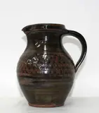 Mirek Smisek, Stoneware jug with tenmoku glaze.