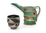 Jeff Oestreich, Stoneware jug and tea bowl