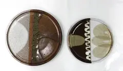 Two stoneware platters by Brian Gartside, sold May 2012