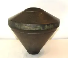 Large raku fired vase by Graeme L. Martin, sold May 2012