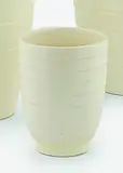 Ernest Shufflebotham for Crown Lynn, Handpotted cylindrical vase