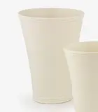 Ernest Shufflebotham for Crown Lynn, Handpotted tapering cylindrical vase