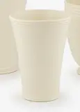 Ernest Shufflebotham for Crown Lynn, Handpotted tapering cylindrical vase
