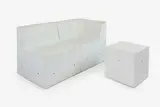Ross Lovegrove, A softcrete Sofa and Cube Ottoman, manufactured by Gufram in Italy.