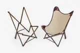 Tripolina Vittorian Vigano, Original Italian folding butterfly chairs