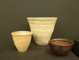 Katherine Pleydell-Bouverie, Five earthenware planters and eight small dishes (13)