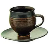 Gwyn Hanssen-Pigott, Two stoneware cups and saucers, milk jug and three bowls