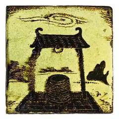 Large and impressive stone ware tile by Bernard Leach, sold Jun 2011