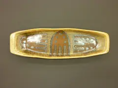 Stoneware rectangular platter by Juliet Peter, sold Jun 2011
