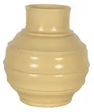 Keith Murray for Wedgewood, Spherical lathe turned straw glazed vase