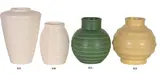 Keith Murray for Wedgewood, Shouldered tapering conical lathe turned moonstone vase