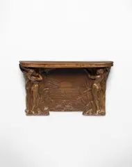 August Pechmann, Rare Shelf, European walnut, signed 'A
