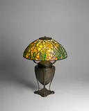 Daffodil Table Lamp by Tiffany Studios, on Classical Base, leaded glass and patinated bronze, shade stamped 'TIFFANY STUDIOS NEW YORK', base stamped 'TIFFANY ST, sold Dec 2022