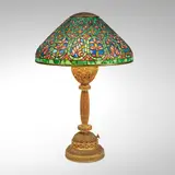 Venetian Table Lamp by Tiffany Studios, gilt bronze, leaded glass, shade stamped 'TIFFANY STUDIOS NEW YORK' and '515-5', sold Dec 2022