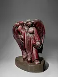 Jais Nielsen, Jacob's Struggle, for Royal Copenhagen, Denmark, stoneware sculpture with oxblood glaze, incised 'JAIS'