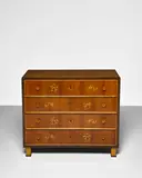 Oscar Nilsson, Unique Swedish Art Deco Commode, ebony, cocobolo and marquetry