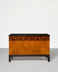 Carl Malmsten, Swedish Grace Period Commode, flame birch, rosewood