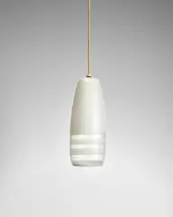 Massimo Vignelli, White Striped Pendant Lamp