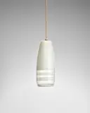 Massimo Vignelli, White Striped Pendant Lamp