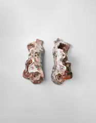 Pair of Handles by Fausto Melotti, glazed earthenware, numbered '9', sold Dec 2022