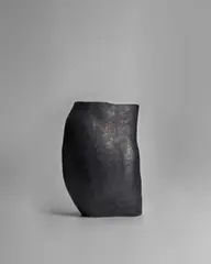 Gordon Baldwin, Open to the Sky III, earthenware with matte charcoal gray glaze, incised 'GB 2008'