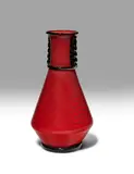 Rosso e Nero Vase by Fratelli Toso, opaque blown glass applied with aventurine, sold Dec 2022