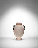 S.A.I.A.R Ferro Toso, Incamiciato Vase, lattimo and incamiciato pagliesco blown glass with applied details